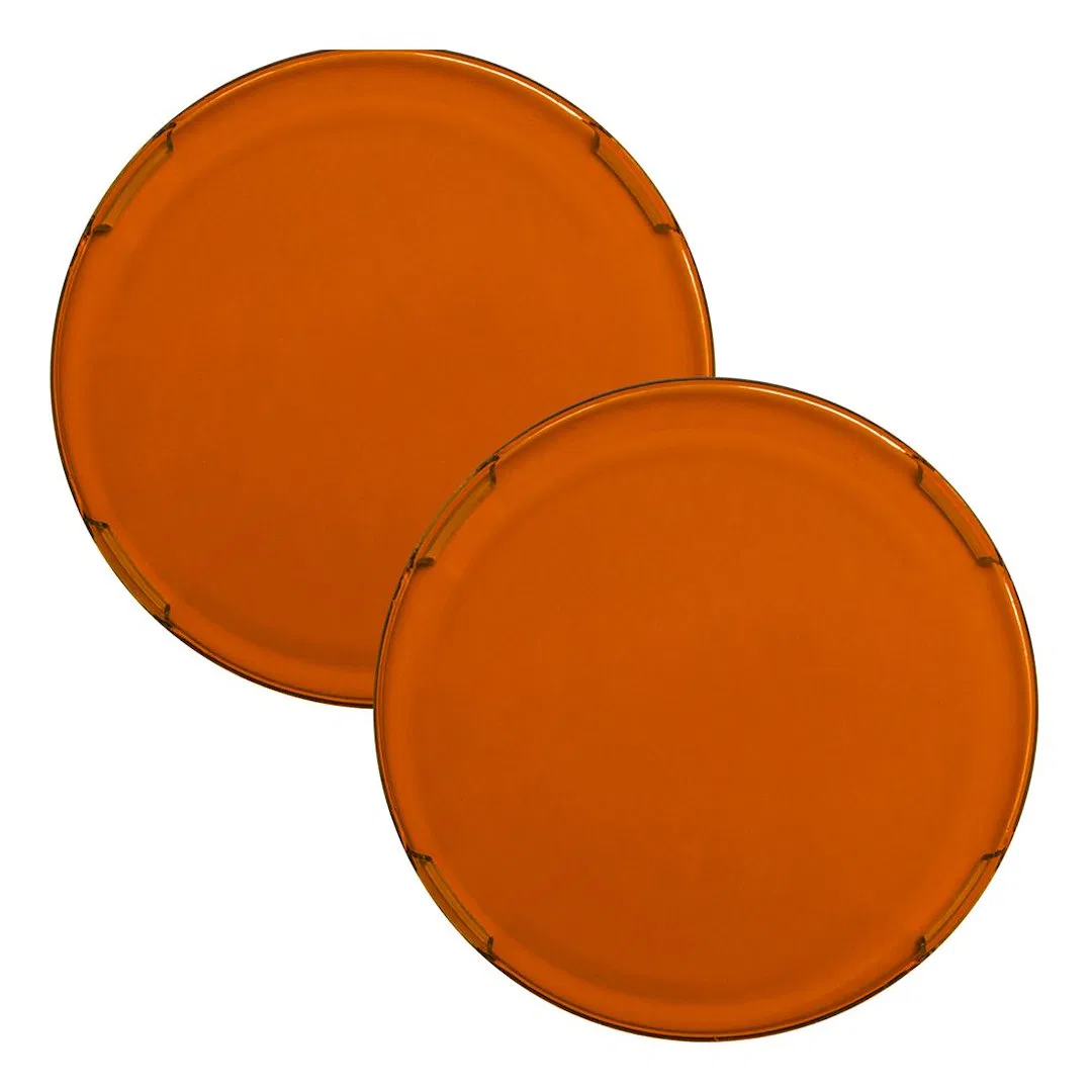363663 – RIGID IND Driving/ Fog Light Cover, 6 Inch Round Amber Polycarbonate Without Logo Set Of 2